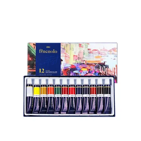 Deli Χρώματα Ακουαρέλας Σωληνάριο Finenolo 12 Τεμ. 12 ml