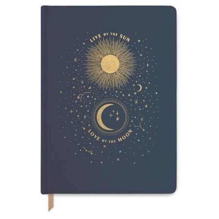 Designworks Ink Σημειωματάριο Journal Live By The Sun Blue Cloth Ruled 19x26cm