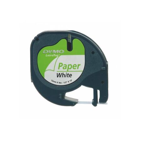 Dymo Κασέτα Ετικετογράφου 91200 Letra Tag 12mmx4m Paper White