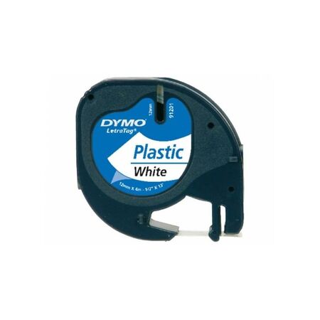 Dymo Κασέτα Ετικετογράφου 91201 Letra Tag 12mmx4m Polyester White