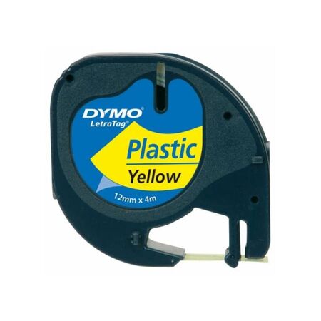 Dymo Κασέτα Ετικετογράφου 91202 Letra Tag 12mmx4m Polyester Yellow