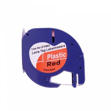 Dymo Κασέτα Ετικετογράφου 91203 Letra Tag 12mmx4m Polyester Red
