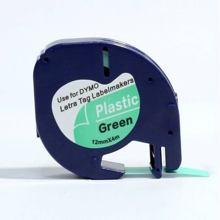 Dymo Κασέτα Ετικετογράφου 91204 Letra Tag 12mmx4m Polyester Green