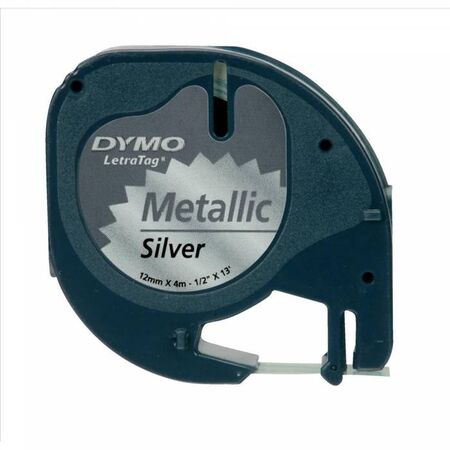 Dymo Κασέτα Ετικετογράφου 91208 Letra Tag 12mmx4m Polyester Metallic Silver