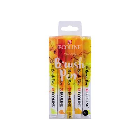ECOLINE ROYAL YELLOW BRUSHPEN ΣΕΤ 5TEM TALENS