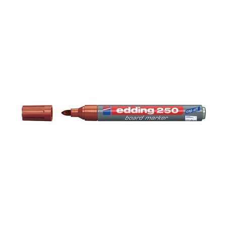 Edding 250 Μαρκαδόρος Λευκού Πίνακα Καφέ