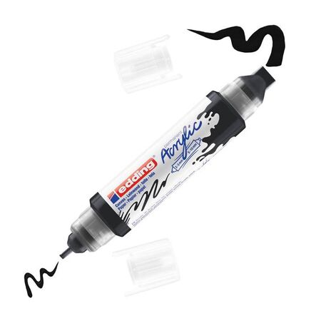 Edding 5400 Μαρκαδόρος Ακρυλικός Διπλός 3D Acrylic Marker Black
