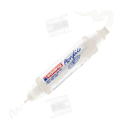 Edding 5400 Μαρκαδόρος Ακρυλικός Διπλός 3D Acrylic Marker White