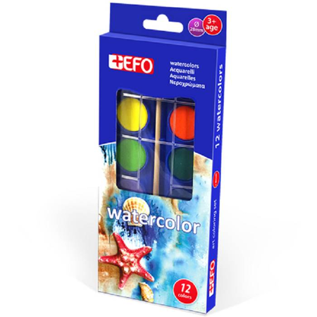 EFO Νερομπογιές 12 Τεμ.