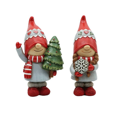 EFO Polyresin Νάνοι Ζευγάρι 9x9x15cm Σετ 2 Τεμάχια