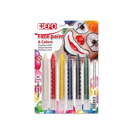 EFO Χρώματα Προσώπου Sticks 6 Τεμ.