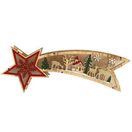 EFO Ξύλινο Αστέρι LED 10.5x39cm