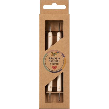 ΕΡΓΑΛΕΙΑ ΜΠΙΛΙΕΣ EMBOSSING PEN SET WOODEN EMBOSSING PEN WITH 4 TIPS FOR CRAFTS, DECORATING AND TINGLING