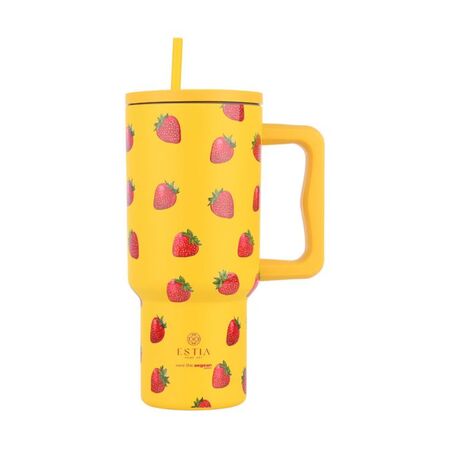 Estia Homely Θερμός Straw Tumbler Berry Bright 900ml