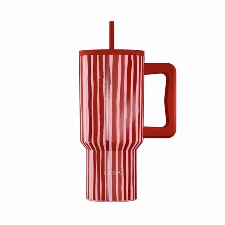 Estia Save The Aegean Θερμός Straw Tumbler XL Viva Stripes 900ml