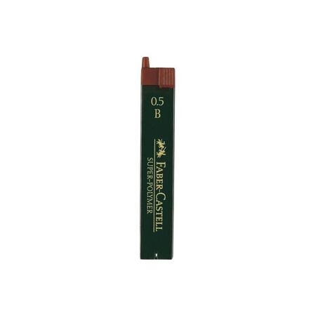 Faber Castell Μύτες Για Μηχανικό Μολύβι Super Polymer 0.5mm B 12 Tεμ