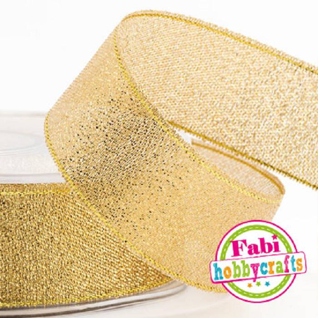 Fabi Κορδέλα Lurex 1,5cm x 10m Χρυσή