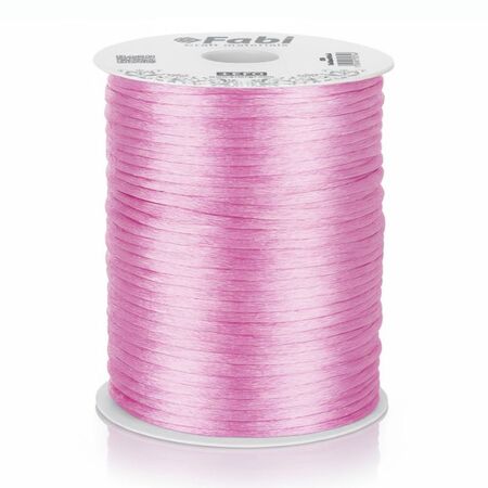 Fabi Κορδόνι Σατέν Ποντικοουρά Ροζ 2mm x 50y