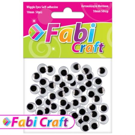 Fabi Ματάκια Χειροτεχνίας Αυτοκόλλητα 10mm 50 Τεμ.