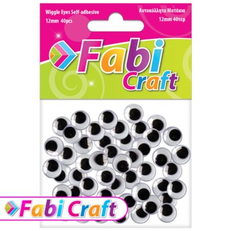 Fabi Ματάκια Χειροτεχνίας Αυτοκόλλητα 12mm 40 Τεμ.