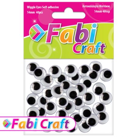 Fabi Ματάκια Χειροτεχνίας Αυτοκόλλητα 14mm 40 Τεμ.