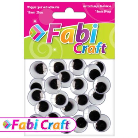 Fabi Ματάκια Χειροτεχνίας Αυτοκόλλητα 18mm 20 Τεμ.