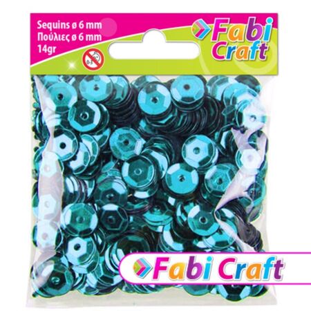 Fabi Πούλιες Στρογγυλές Γαλάζιες 6mm 14gr