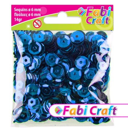 Fabi Πούλιες Στρογγυλές Μπλε 6mm 14gr