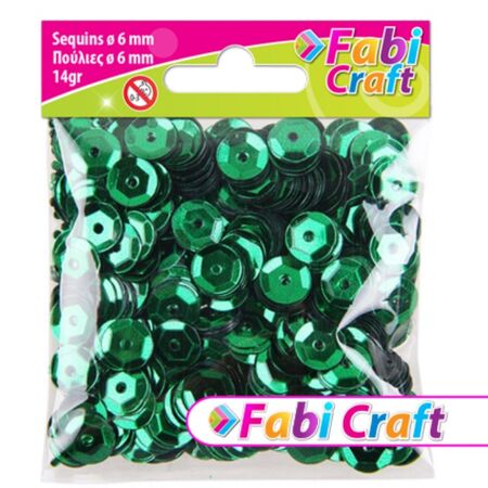 Fabi Πούλιες Στρογγυλές Πράσινες 6mm 14gr