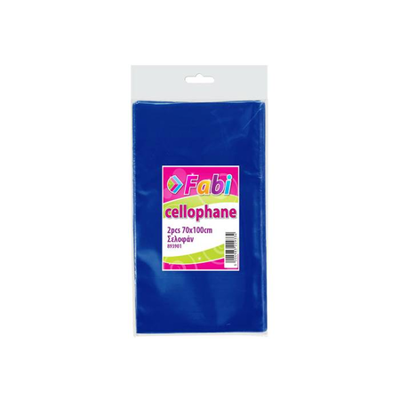 Fabi Σελοφάν Περιτυλίγματος Μπλε 70 x 100 cm 2 Τεμ.