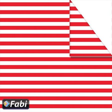 Fabi Χαρτόνι Σχεδίου Ριγέ Κόκκινο 50x70cm