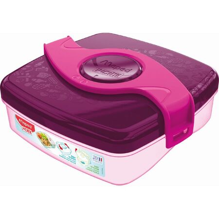 ΦΑΓΗΤΟΔΟΧΕΙΟ ΡΟΖ 520ml MAPED ΣΤΡΟΓΓΥΛΟ ΠΛΑΣΤΙΚΟ Μ17 x Π15.3 x Υ5.5εκ.