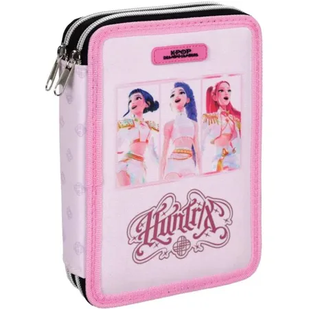 GIM Κασετίνα Διπλή Γεμάτη KPop Demon Hunters Pink Huntrix 364-01100