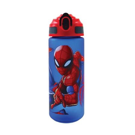 GIM Παγούρι Πλαστικό Με Καλαμάκι Spiderman 600ml 557-02217