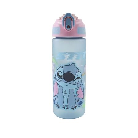 GIM Παγούρι Πλαστικό Με Καλαμάκι Stitch 600ml 552-05217