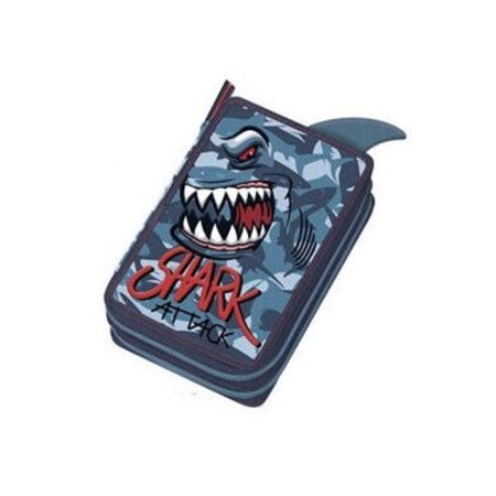 Graffiti Κασετίνα Διπλή Γεμάτη Shark 241332