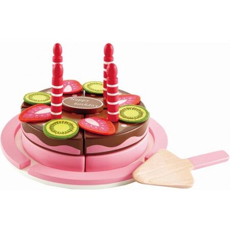 Hape Double Flavored Birthday Cake Με Κεράκια Και Ευχετήρια Κάρτα E3140A