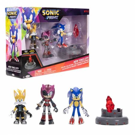 Jakks Pacific Σετ 3 Φιγούρες Wave 1 Sonic Prime 6,5cm (Sonic The Hedgehog)