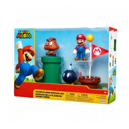 Jakks Pacific Σετ Διόραμα Με 5 Φιγούρες Super Mario Acorn Plains 2