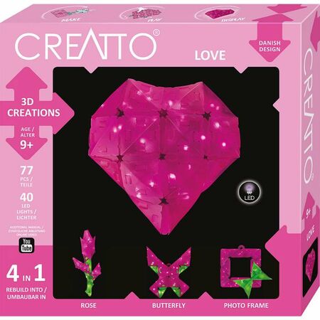 Kosmos Creatto 3D Κατασκευή Με LED 4 Σε 1 Love