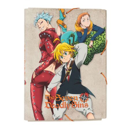 Κουτί σκληρό, 3cm ράχη, με Λάστιχο A4 THE SEVEN DEADLY SINS (Anime Collection)