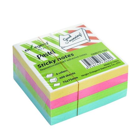 ΚΥΒΟΣ ΑΥΤΟΚΟΛΛΗΤΟΣ 75Χ75, 400Φ PASTEL MIX