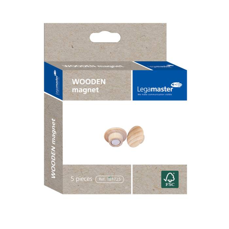 Legamaster Ξύλινοι Μαγνήτες 25mm 5 Τεμ.