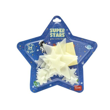 Legami Adhesive Glow In The Dark Super Stars GLWKIT1