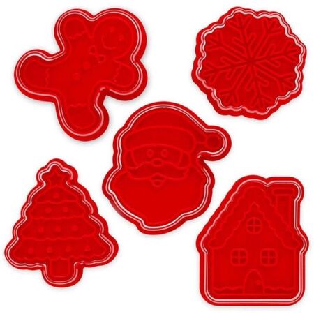 Legami Christmas 5 Cookie Cutters With Stamps CCC0001