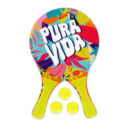 Legami Ρακέτες Παραλίας Με 3 Μπαλάκια Beach Rackets Pura Vida BR0008