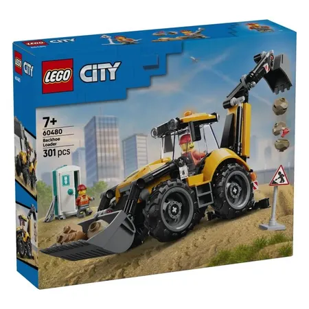 Lego 60480 City Yellow Backhoe Loader
