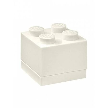 Lego Merchandise Κουτί Αποθήκευσης Τετράγωνο Mini 4 Stud Άσπρο 4.6x4.6x4.3cm 40111735