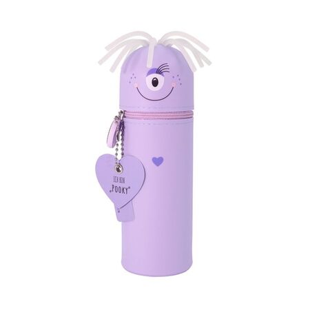 Lulubug Handmade Κασετίνα Βαρελάκι Κύλινδρος Σιλικόνης Μολυβοθήκη Monster Gang Pooky