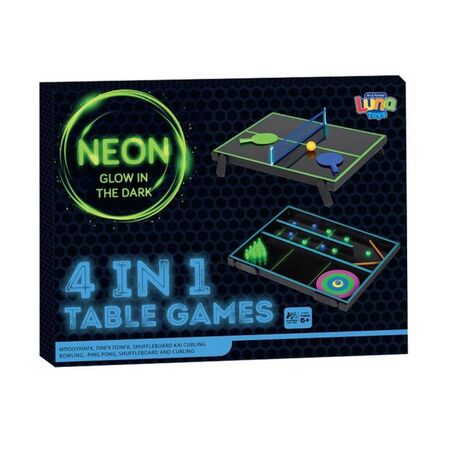Luna Επιτραπέζια Παιχνίδια 4 Σε 1 Neon 623322